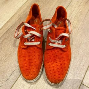 New Johnston and Murphy Orange Phyllis Lace-up